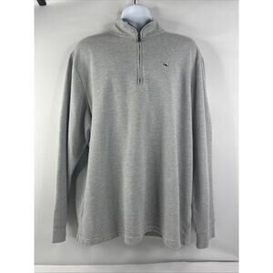 Vineyard Vines Men's 1/2 Zip Sweater Size 2XL Gray Long Sleeve